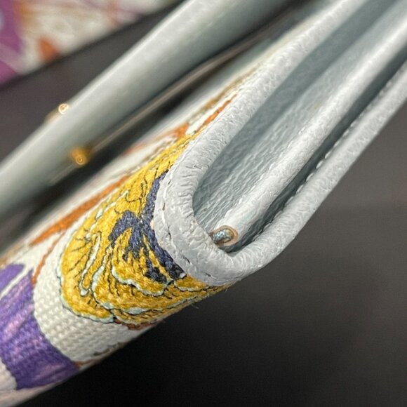 Gucci Flora Limited Edition Long Wallet Blue Multiple Colors (133082) - Picture 4 of 7